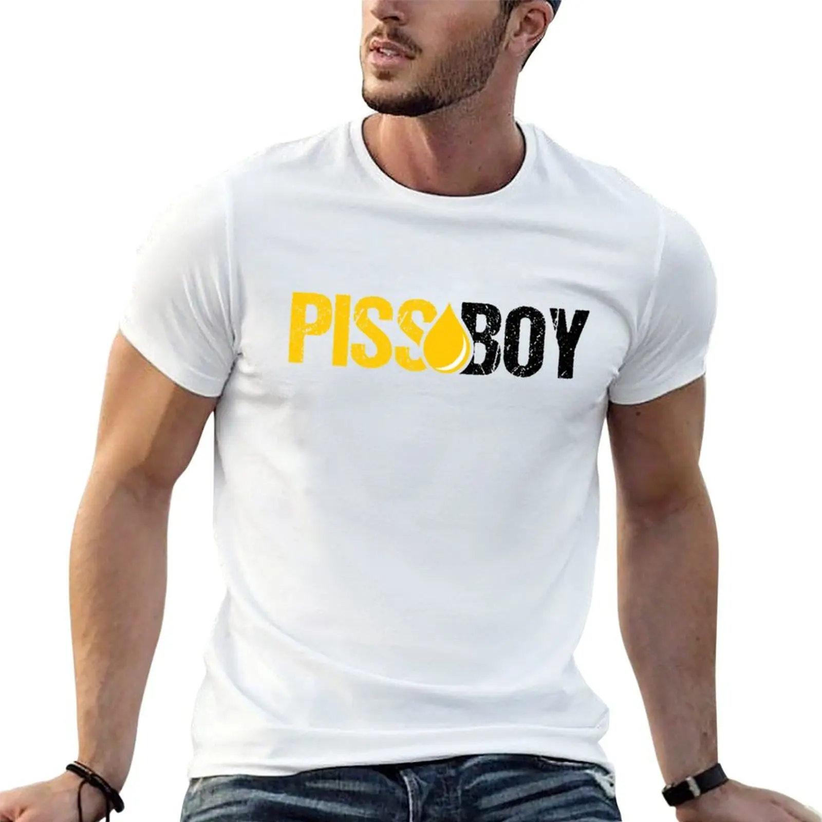 Piss Boy T-Shirt Fashion Print Casual Short Sleeve
