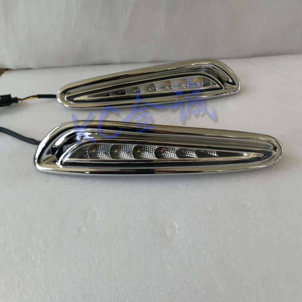 CAPQX 1Pair For Mazda 3 BL 2010 2011 2012 2013 Car Front Bumper LED Daytime Running Light Fog Lamp DRL Day light Driving Light