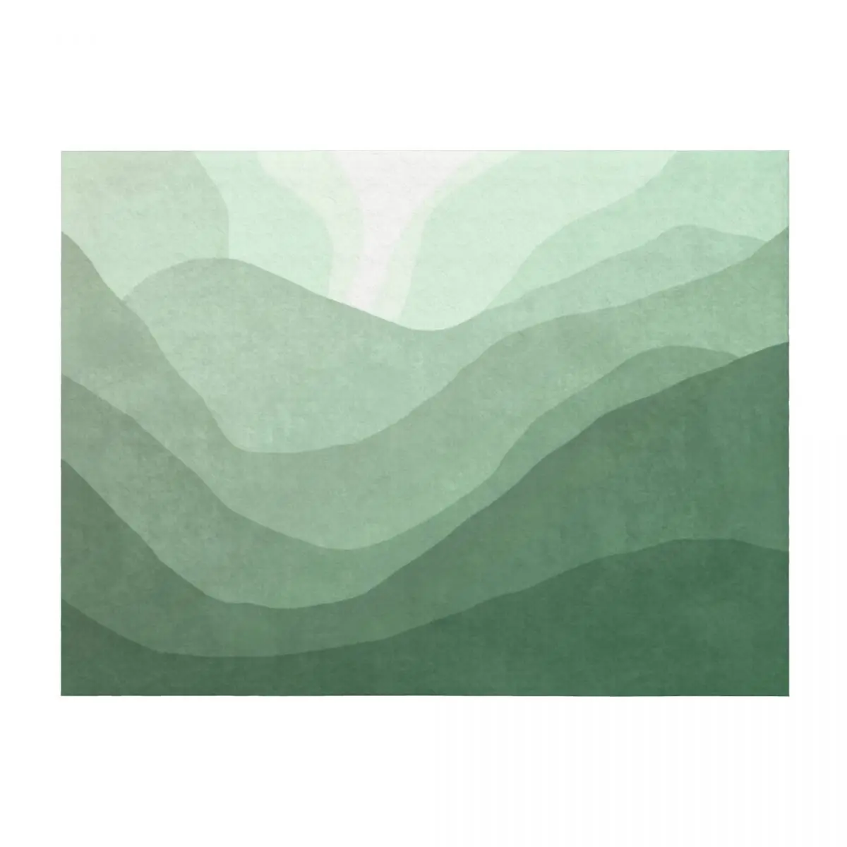 

Green wave landscape Throw Blanket Hairys Luxury St Beautifuls Heavy Blankets