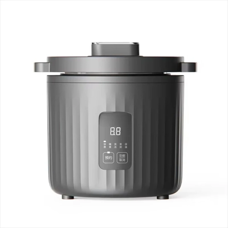 1L Small Mini Rice Cooker 110V Soup Machine Slow Cooker Ceramic