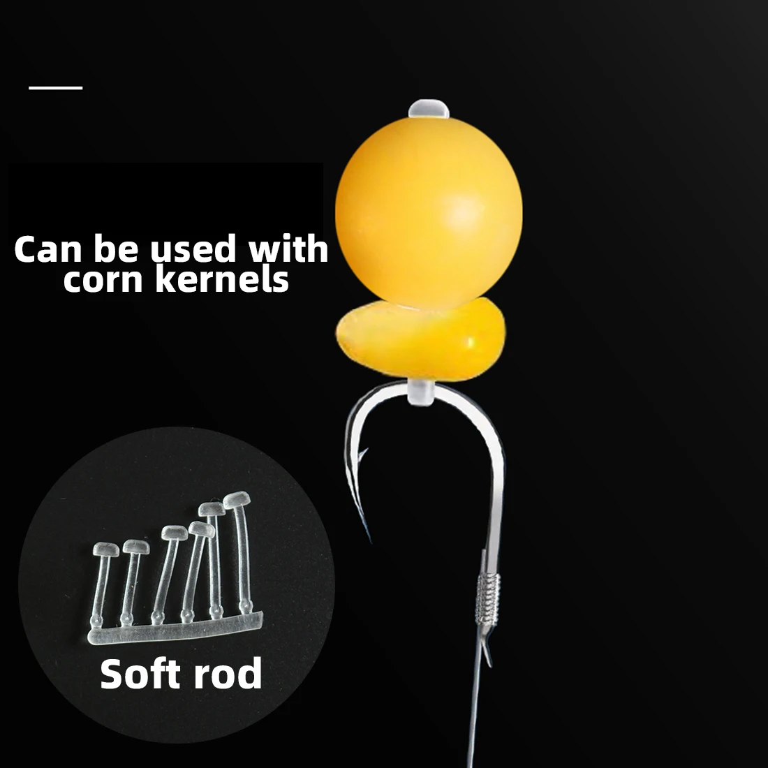 حبة صيد عائمة بنكهة الذرة لويا ، كرة عائمة خاصة ، طفو عالي ، 8 # ، 10 # ، 14 # ، 30 روض