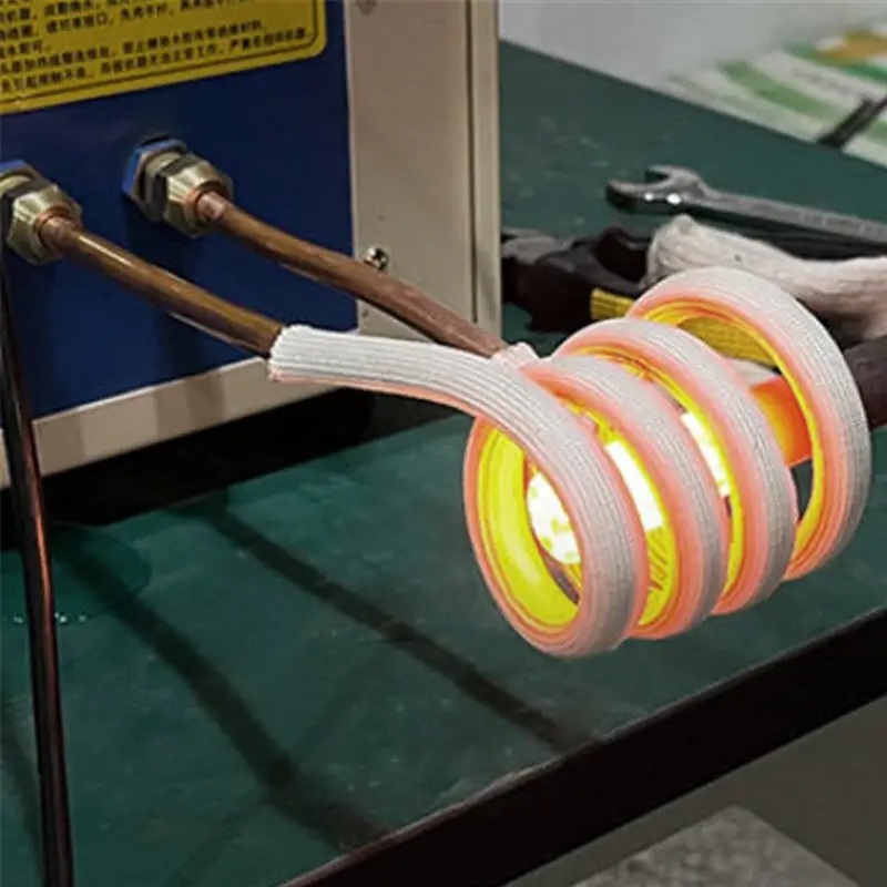 O-Shaped Round Copper Induction Heating Coil for Flat Welding Brazing Melting  Metalworking - copper Induction heater Head