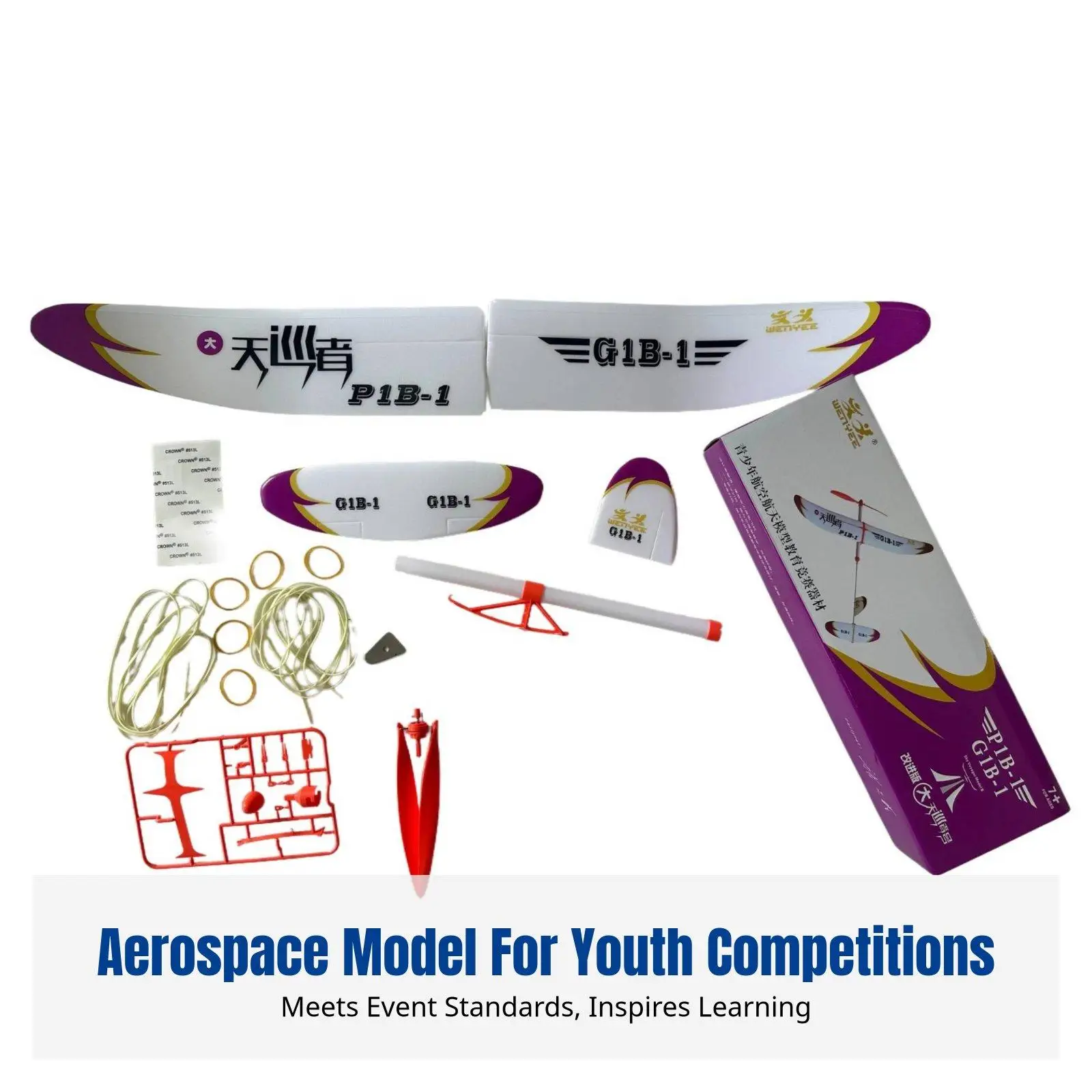 Model Aircraft DIY Assembly Hands-on Learning PS Plastic Glider Toy for Youth Aerodynamics