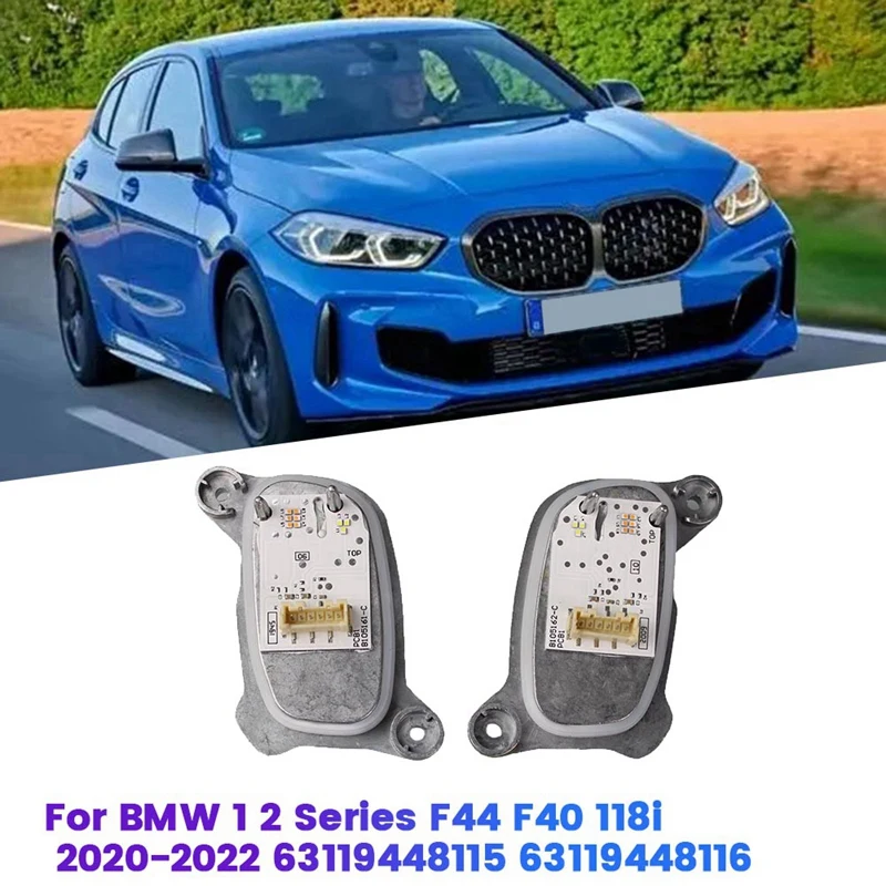 

1Pair Headlight LED Module Turn Signal Light Source For BMW 1 2 Series F44 F40 118I 2020-2022 63119448115 63119448116