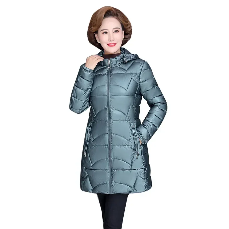 Imagem -04 - Cabolsas de Inverno Mulher Jaquetas 2023 Parkas Quente Grosso para Baixo Jaqueta com Capuz Moda Fina Sólida Roupas de Inverno Feminino Jaqueta Puffer