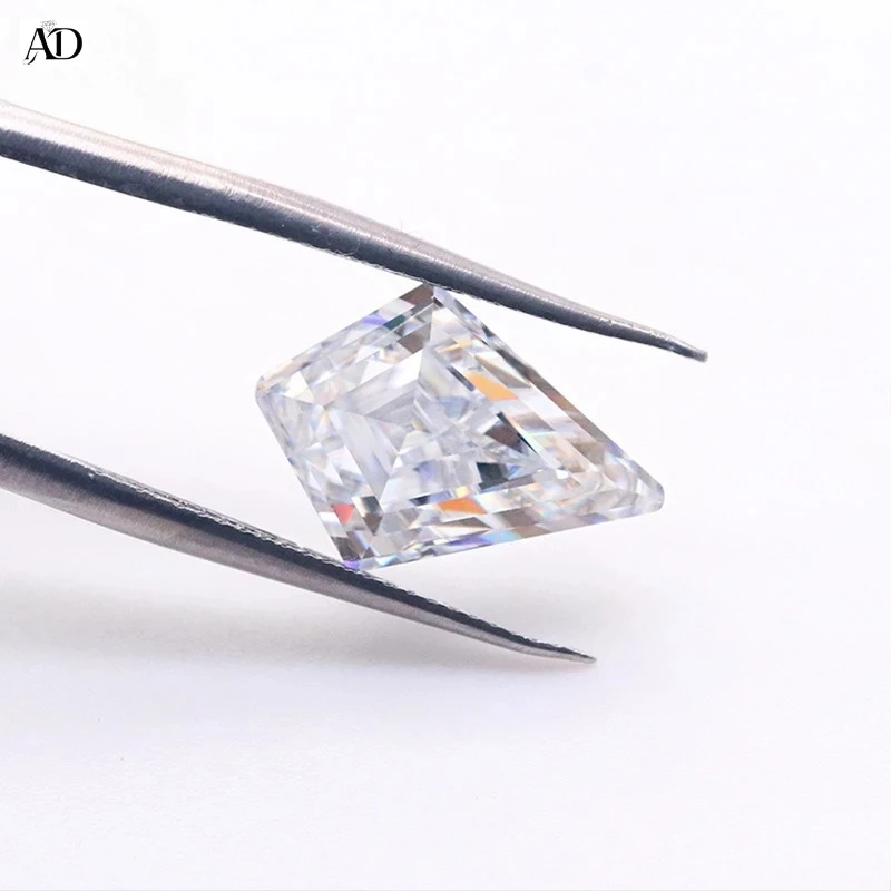 

Moissanite Kite Shape Special Cutting White DIY Jewelry Making Ring Bracelet Raw Materials Optional Certificate