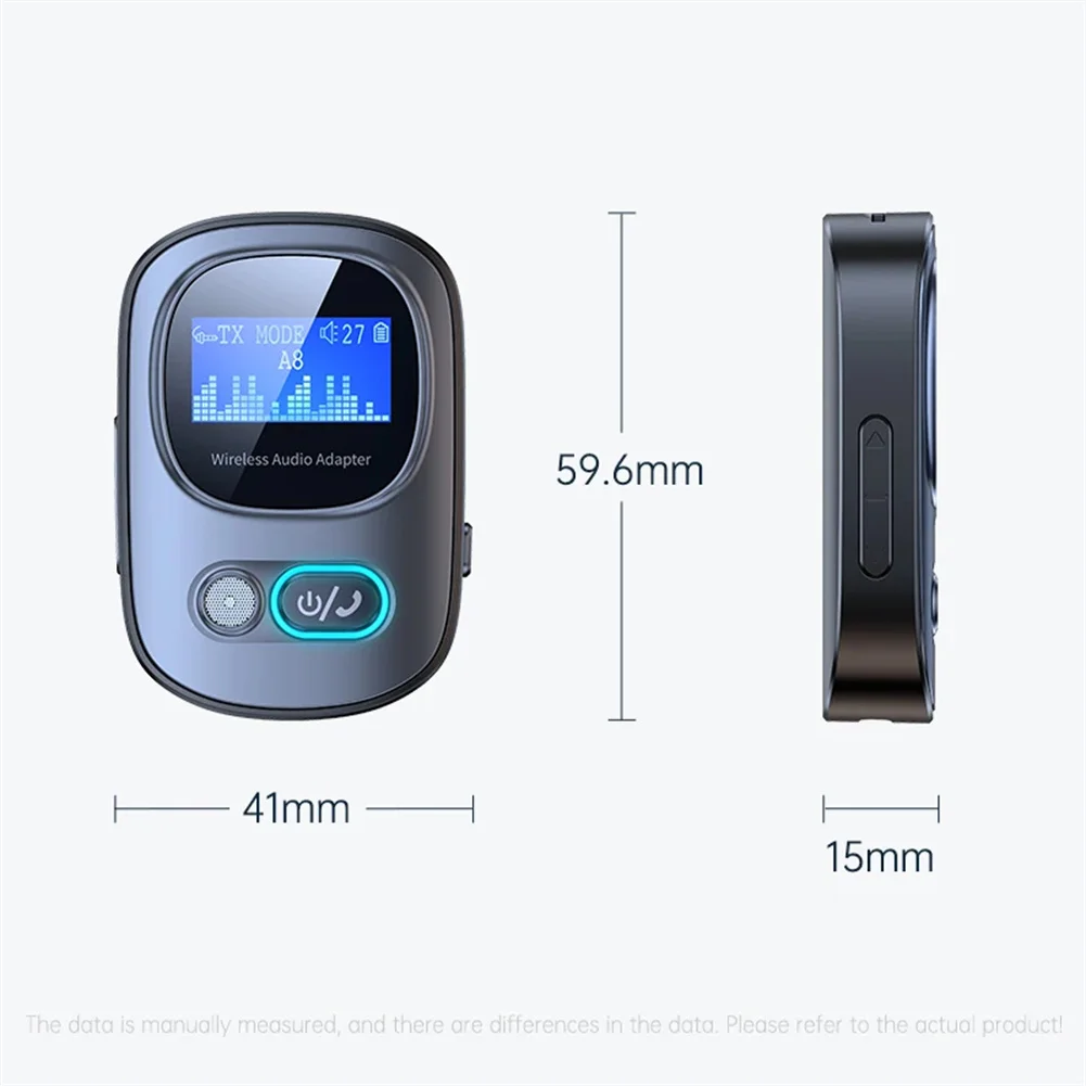 T68 V5.3 Wireless Bluetooth Transmitter And Receiver Rechargeable LCD Display 3.5mm Wireless Adapter Supports AUX TF MP3 Player