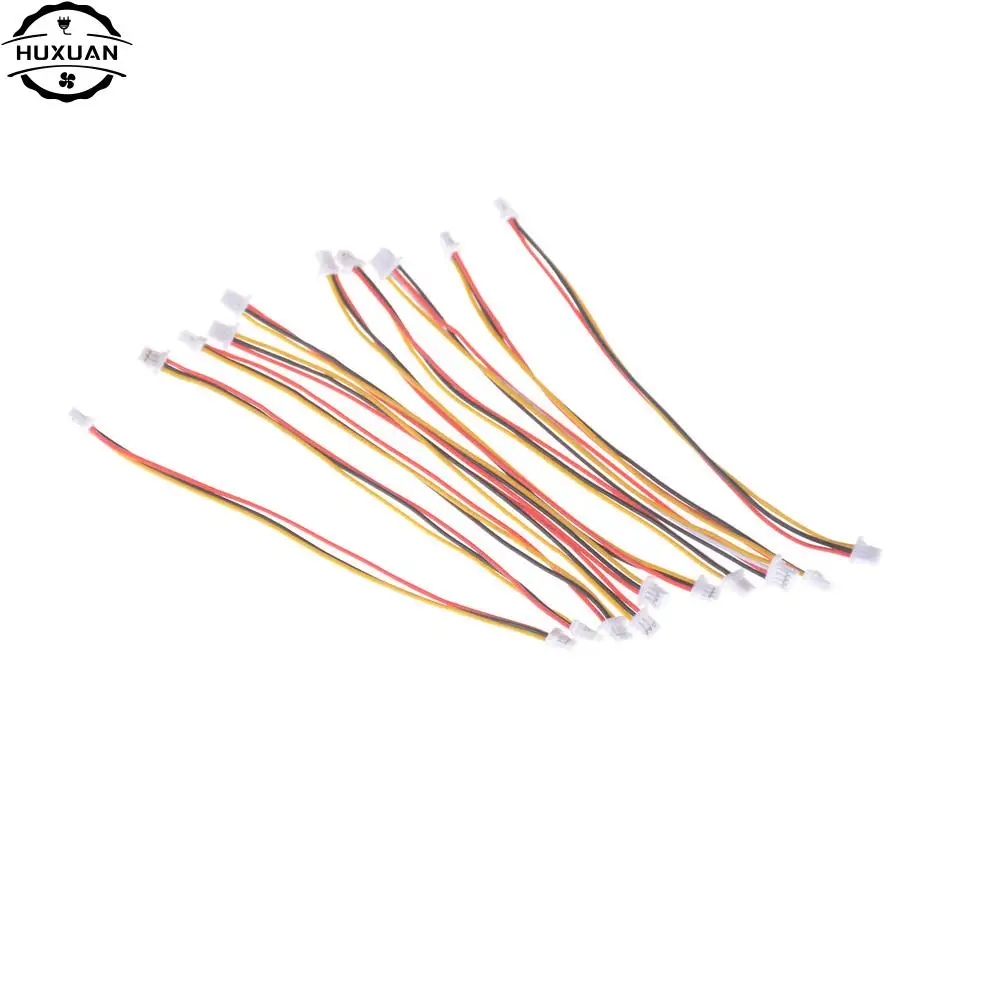 High Quality 10X Mini Micro SH 1.0mm 3-Pin JST Double Connector Plug Wires Cables 100MM