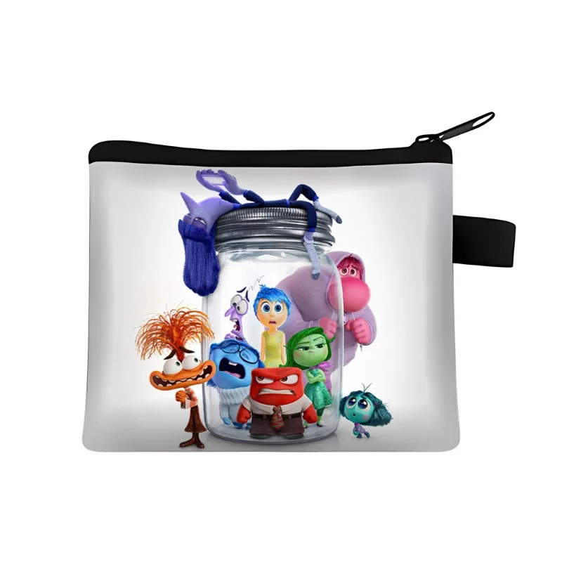 Disney Inside Out 2 Kids Cute Wallet Children Cartoon Printed Coin Purse Boy Anime New Money Bag Girl Kawaii Casual Handbag Gift