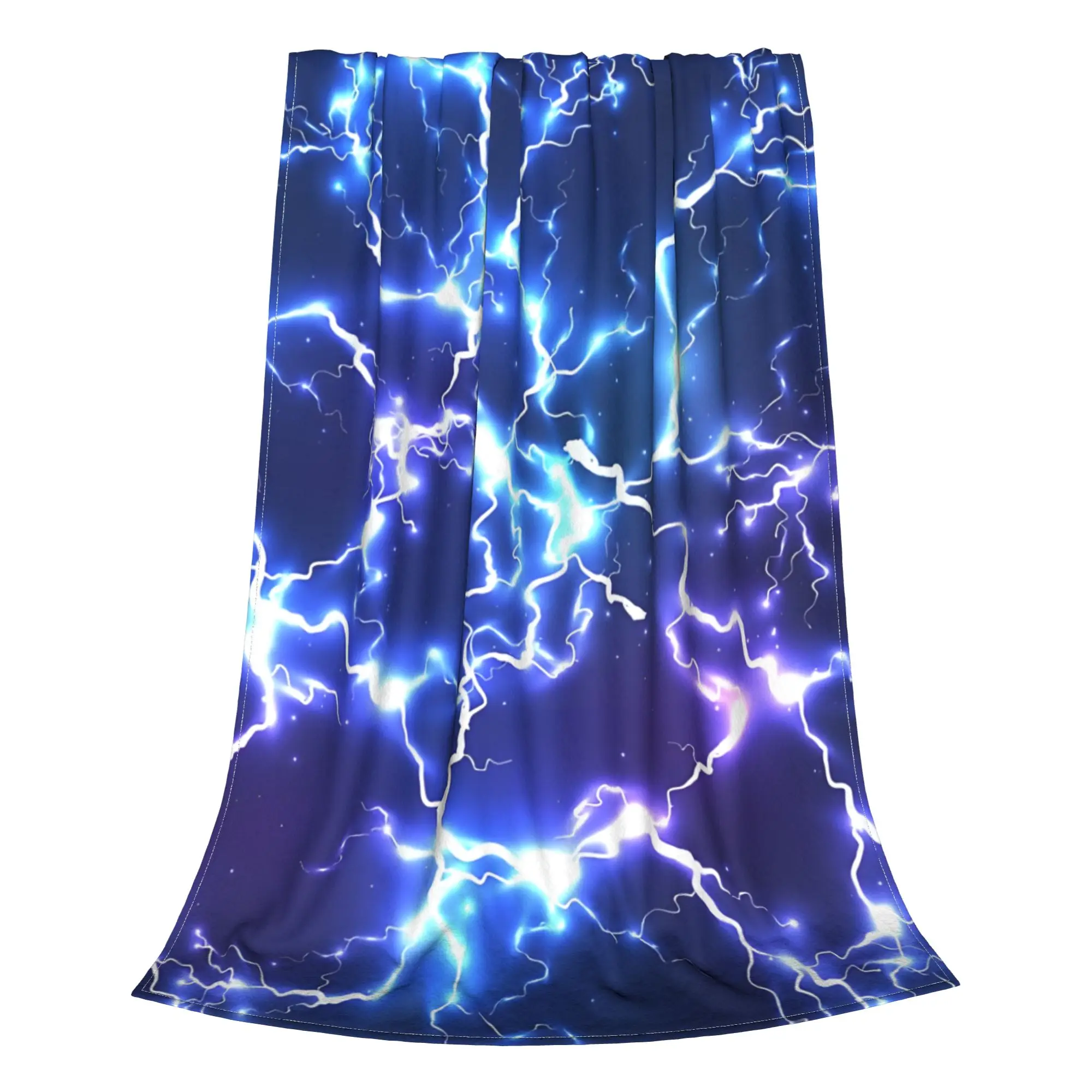 1PC Electric Flash Lightnings Trippy Landscape Home Room Decorations Winter Blankets For Adults Bedding Home Interior Sofa Knee