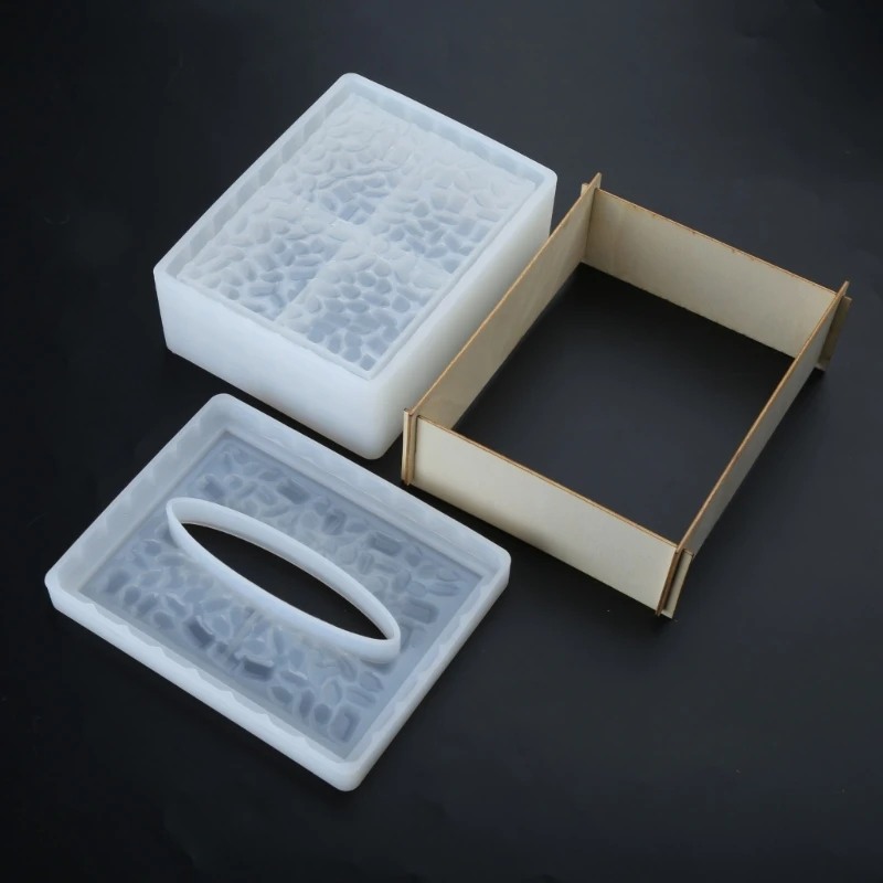 634C Silicone Tissue Box Mold Rectangle Epoxy Resin Casting Molds for DIY Jewelry Box