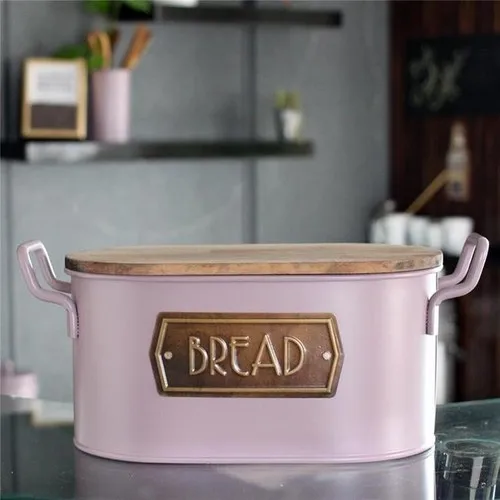 The Mia Rose Gold Galvanized Bread Storage Container