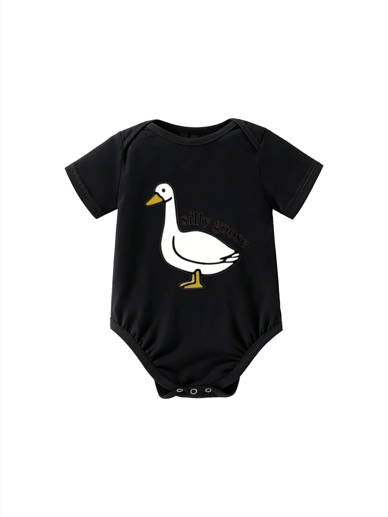 

Детское боди с круглым вырезом Silly Goose Duck Graphic унисекс для мальчиков и девочек, подходящее для повседневной носки и игр
