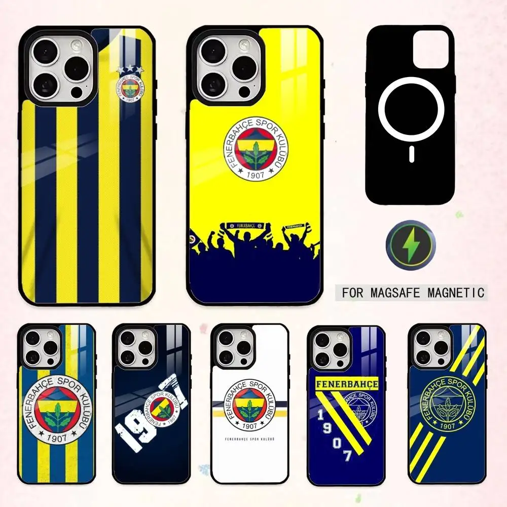

Крутой чехол для телефона с рисунком T-Turkey Fenerbahce для iPhone 17, 16, 15, 14, 13, 12, 11, Pro Max, магнитный, для беспроводной зарядки Magsafe