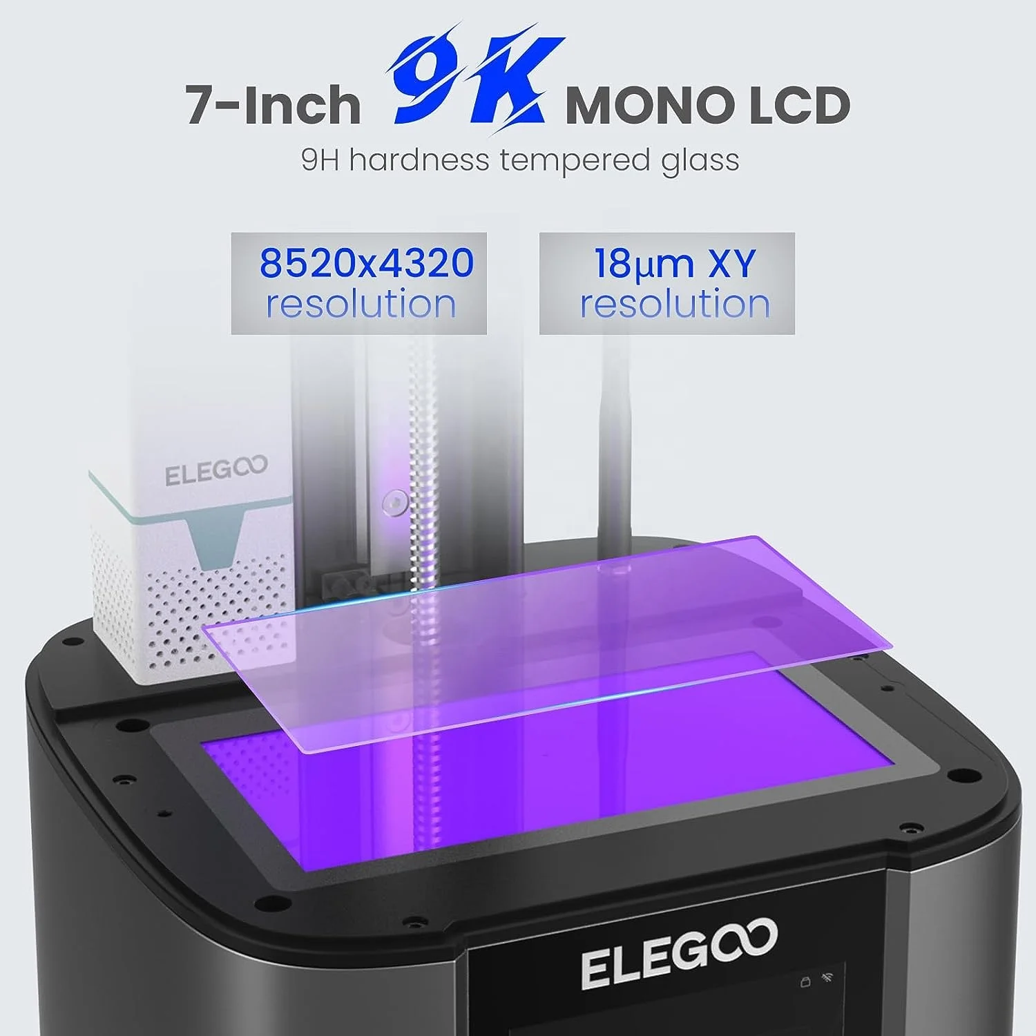 Ultra-large Size High-definition 9K LCD Resin 3D Printer That Can Print 153.36*77.76*165mm Models