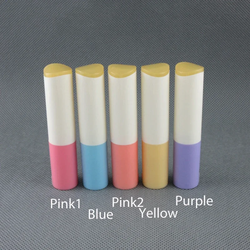 4g Plastic Lipstick Bottle Empty Handmade Lip Balm Salve Refillable Lip Cream Container Candy Color Bottom  travel essentials