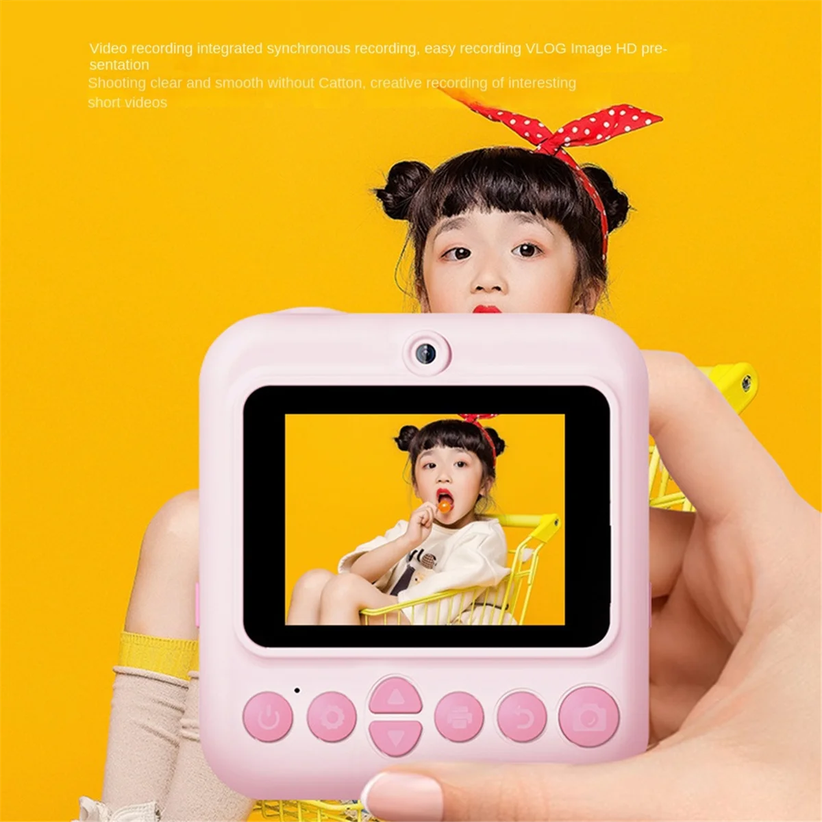 Aparat cyfrowy dla dzieci ABPS do fotografowania, natychmiastowego drukowania zdjęć, mini aparat termiczny z drukarką, drukowanie wideo i kolorów, zielony