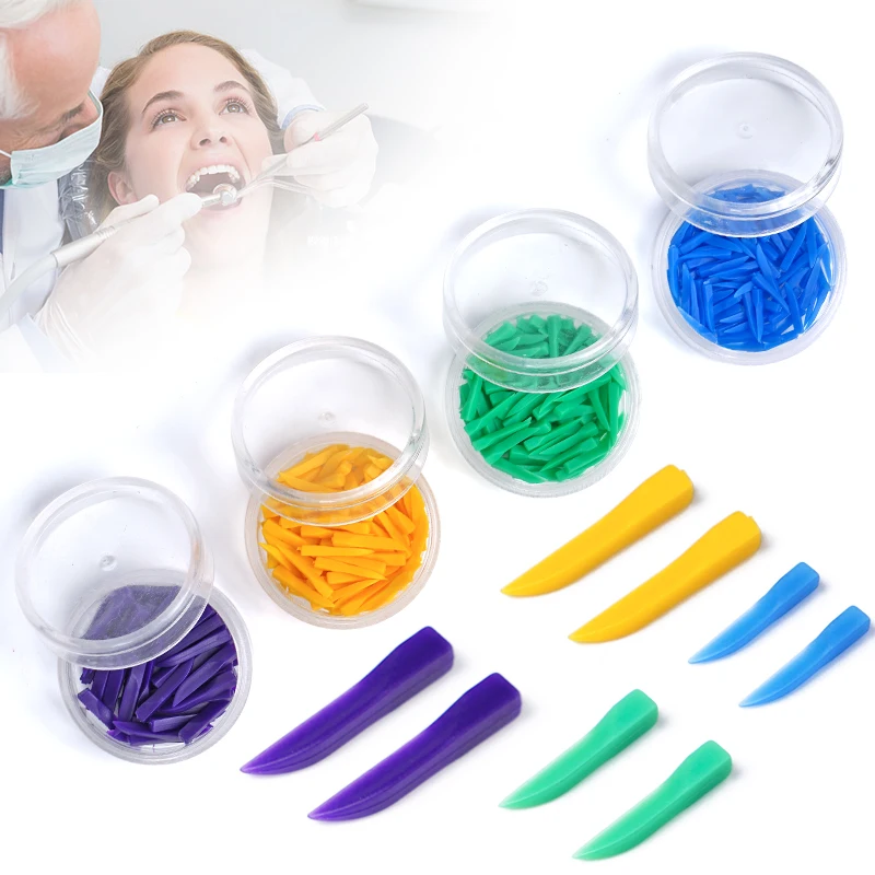 

1BOX Dental Interdental Wedge Wood Tooth Dentist Disposable Supplies Arc Concave Design Diastema Wedges