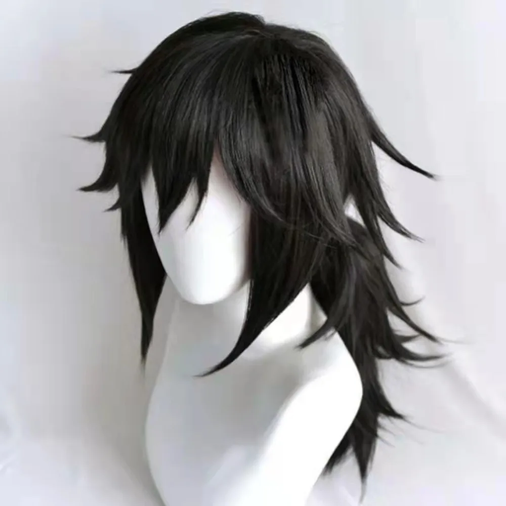

Anime Tomioka Giyuu Cosplay Wig 60cm Black Tomioka Giyuu Cosplay Anime Wigs Heat Resistant Synthetic Hair Party Wigs + Wig Cap