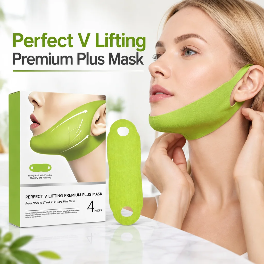 V Lifting Face Mask, 3D Facial Contour Lifting Mask, Moisturizing Firming Skin Care Mask, Long Lasting Adhesion, Easy to Use