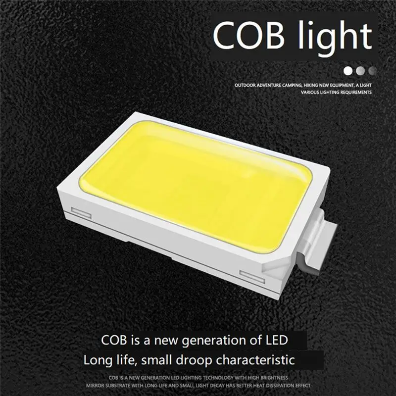 【FITTING!】Camping Cob Work Light Solar Portable USB Charging Detection LED Outdoor Floodlight Folding and Rotating(Blue+Black)