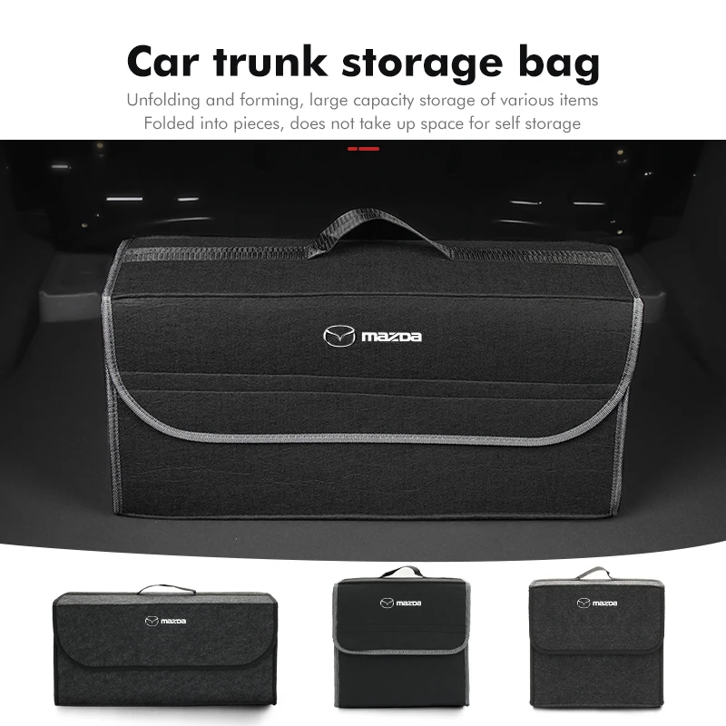 Car Trunk Organizer Folding Big Capacity Boot Storage Box For Mazda Atenza Axela MX30 CX30 CX3 CX9 MX5 RX8 RX7