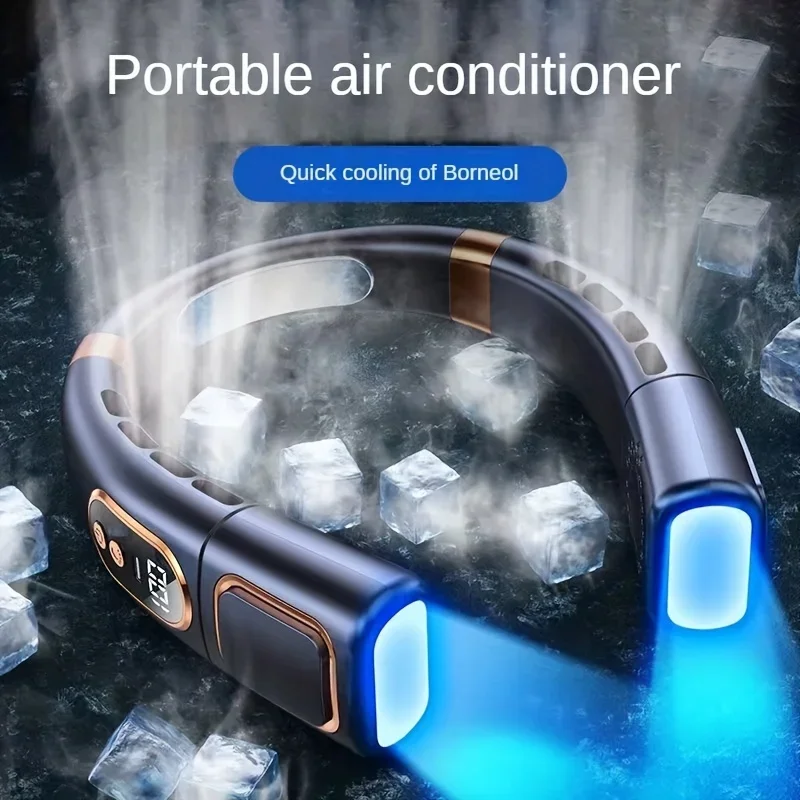 halterneck fan portable air conditioner mini small portable USB charging silent outdoor bladeless electric fan