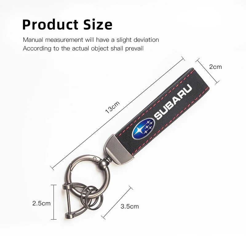 Suede Car Keychain Keyring Metal Key Chain Pendant For Subaru Impreza Legacy WRX STI BRZ Forester XV Outback Levorg Exiga Ascent