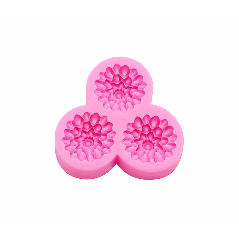 ping-pong daisy Flowers silicone mold DIY Rose floral resin phone case head rope hair accessories mold flower Chocolate Mold