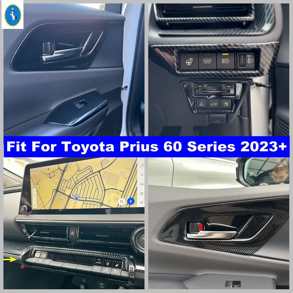 

Подъемник окна из углеродного волокна/головный фонарь/чаша ручки/крышка вентиляционного отверстия переменного тока, аксессуары для Toyota Prius 60 Series 2023-22025