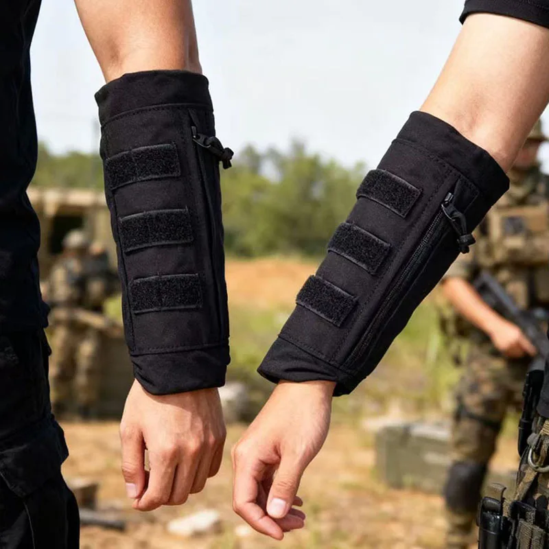 trn-bac-ブラックとグレーの工業用タクティカルアームガード、アウトドアスポーツ、狩猟、csゲームギア用の保護スリーブ