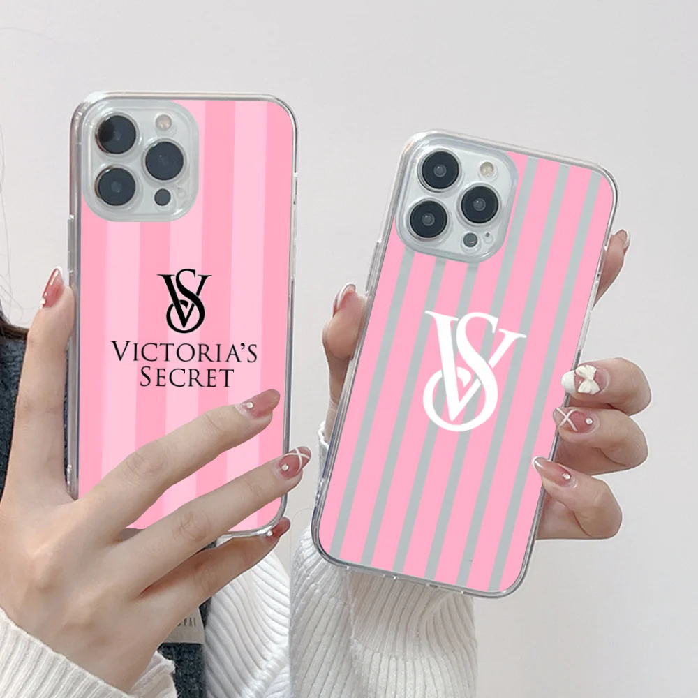 Mobile V-Victoria Phone Case for iPhone 16 15 14 13 12 11 X XR XS Pro Max Plus Mini Clear Transparent Cover Smartphone Cellphone