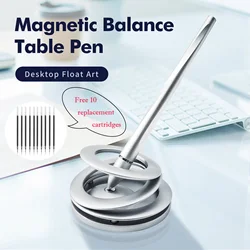 Multi-functional Silver Magnetic Levitating Pen Can Stand Up As Well As Writing Not Fall Down Self-standing Pen For Daily Office