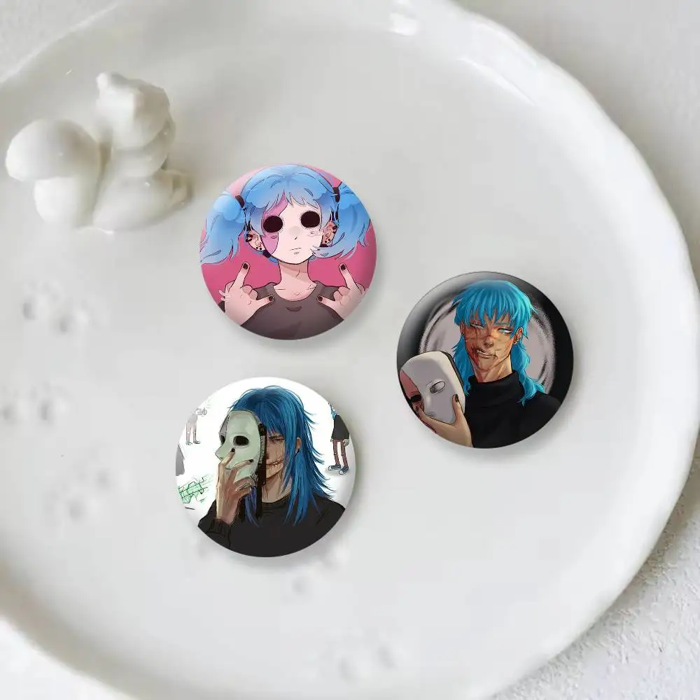 S-Sally Game F-Face Button Pins Backpack Clothing Decor Brooch Badge Jewelry Gifts for Kids