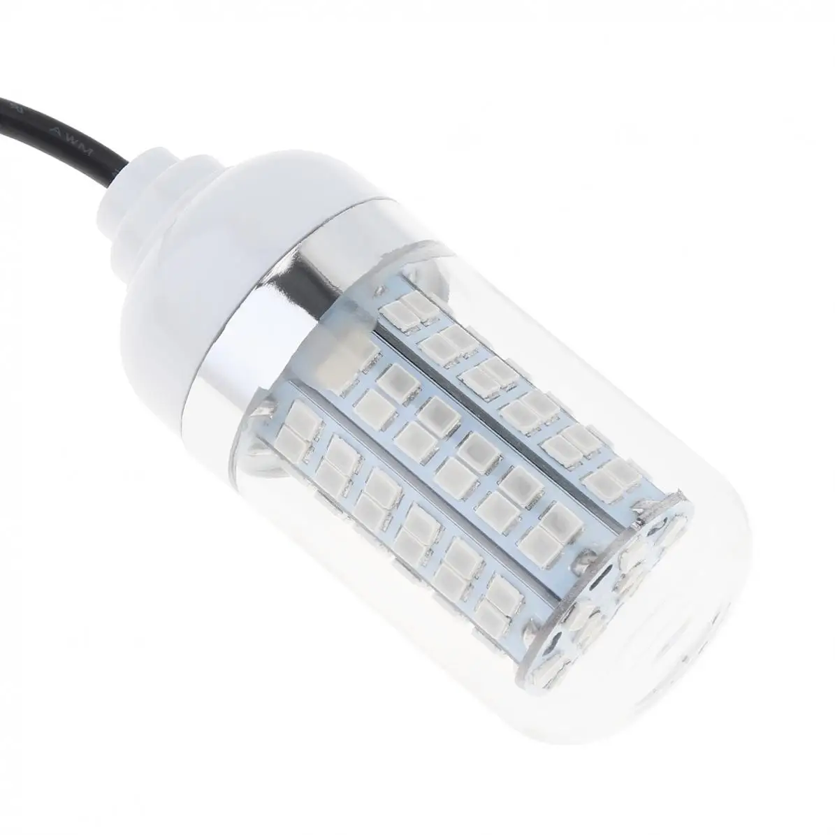 Luz LED de pesca subacuática, lámpara de pesca nocturna sumergible para atraer Crappie/gambas/calamar con cable de alimentación de 5M