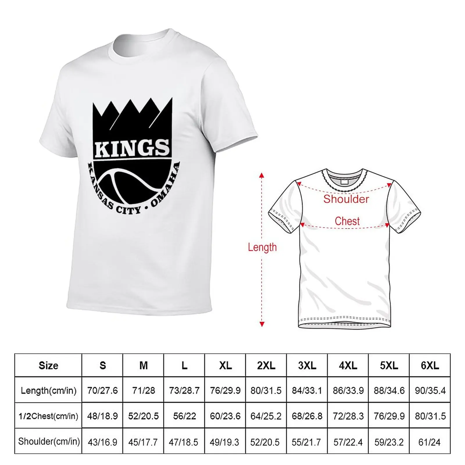 New Kansas City Kings Omaha T-Shirt Anime t-shirt black t shirts heavy weight t shirts for men