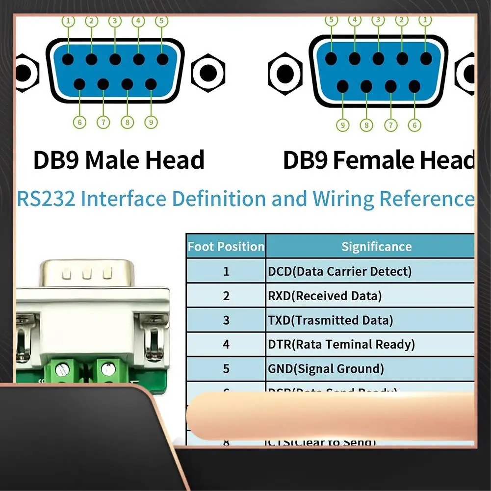 

DB9 Solderless RS232 D-SUB Serial To 9Pin Port Terminal Male Female Adapter Connector Breakout Board (2-Male+2-Female)-N34R