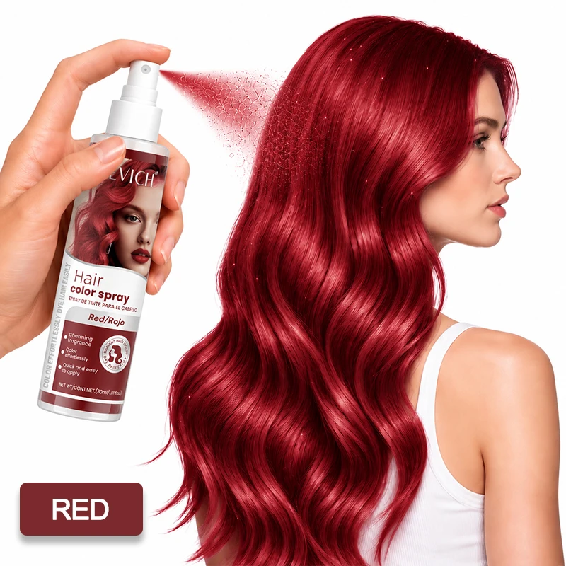 30ml Washable Hair Color Spray Temporary Hair Dye 8 Colors Quick Dry DIY Hair Coloring for Halloween Festival Party Cosplay