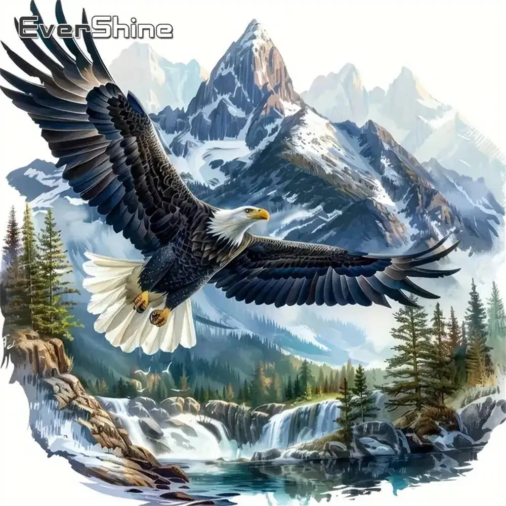 Evershine DIY Diamond Mosaic Eagle Animal Acrylic Craft Supplies Painting Mountain New Arrival Embroidery Bird Unique Gift