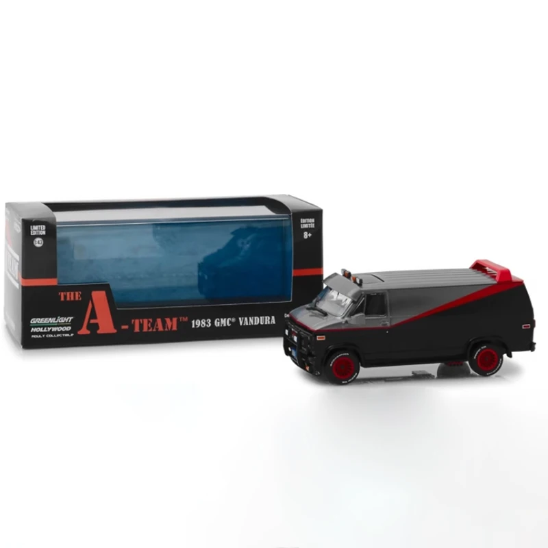 1:43 Scale 1983 Vandur A-Team Alloy Car Model GMC Simulation Finished Product 86515 Ornament Gift Classic Collection