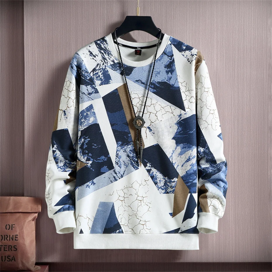 Vintage Streetwear Sweatshirts Men 10XL Plus Size Sweatshirts Graffiti Pullover Fashion Sweatshirt Big Size 10XL