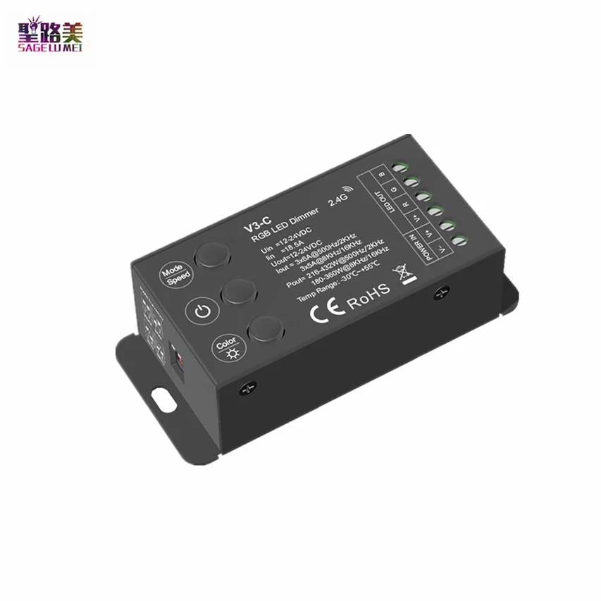 DC12V-24V CV 3CH RGB Controller 2CH CCT / 1CH 20A PWM Dimmer 2.4GHZ RF For SMD5050 2835 3528 Single Color /CCT /RGB Strip Lights