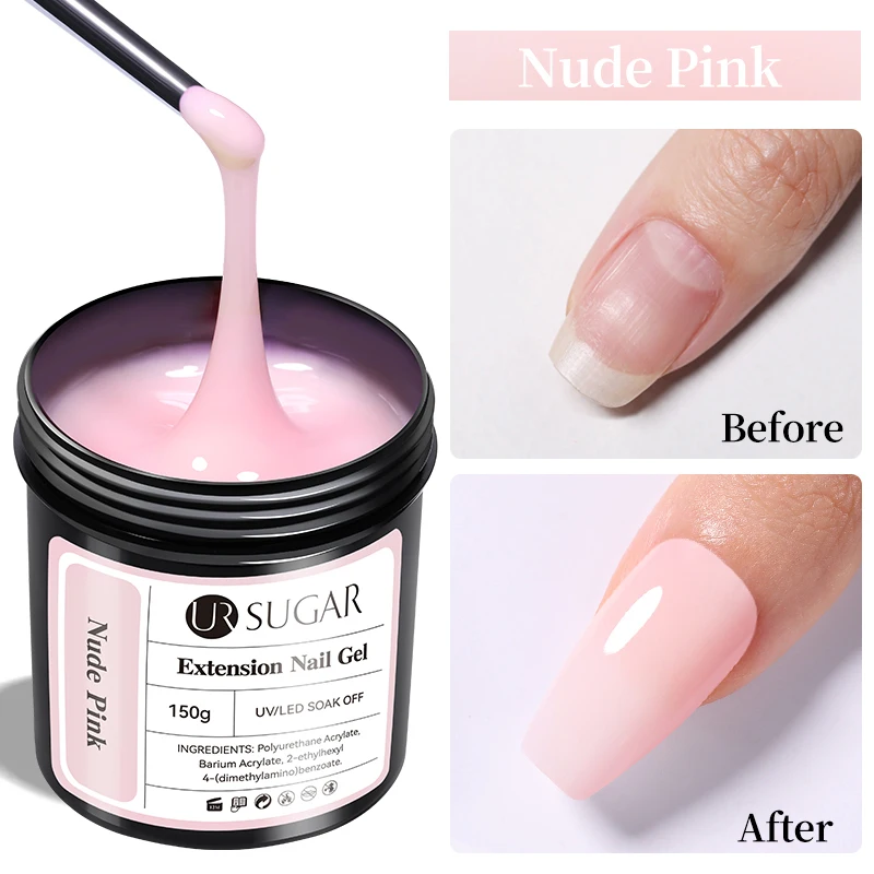 Ur Suiker 150G Extensie Gelei Nude Roze Rose Rode Snelle Verlenging Gel Nagellak Extensie Uv Led Manicure Weken