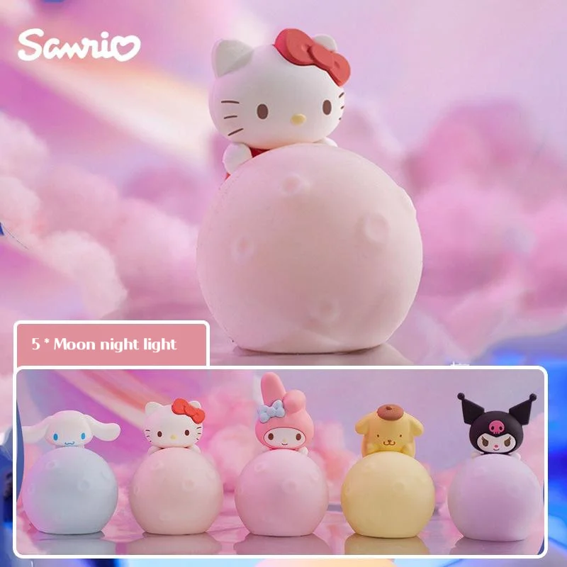 

Оригинальный Sanrio Moonlight, маленькая ночь, искусственная коробка, аниме ручной работы, Hello Kitty, Kuromi, милые детские игрушки, подарок