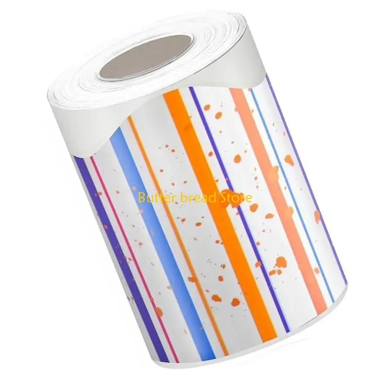 W89C 10M Bulletin Board Borders Colorful Dots Classroom Blackboards koyshesive الحدود الزخرفة لحفلة مكتب المدرسة