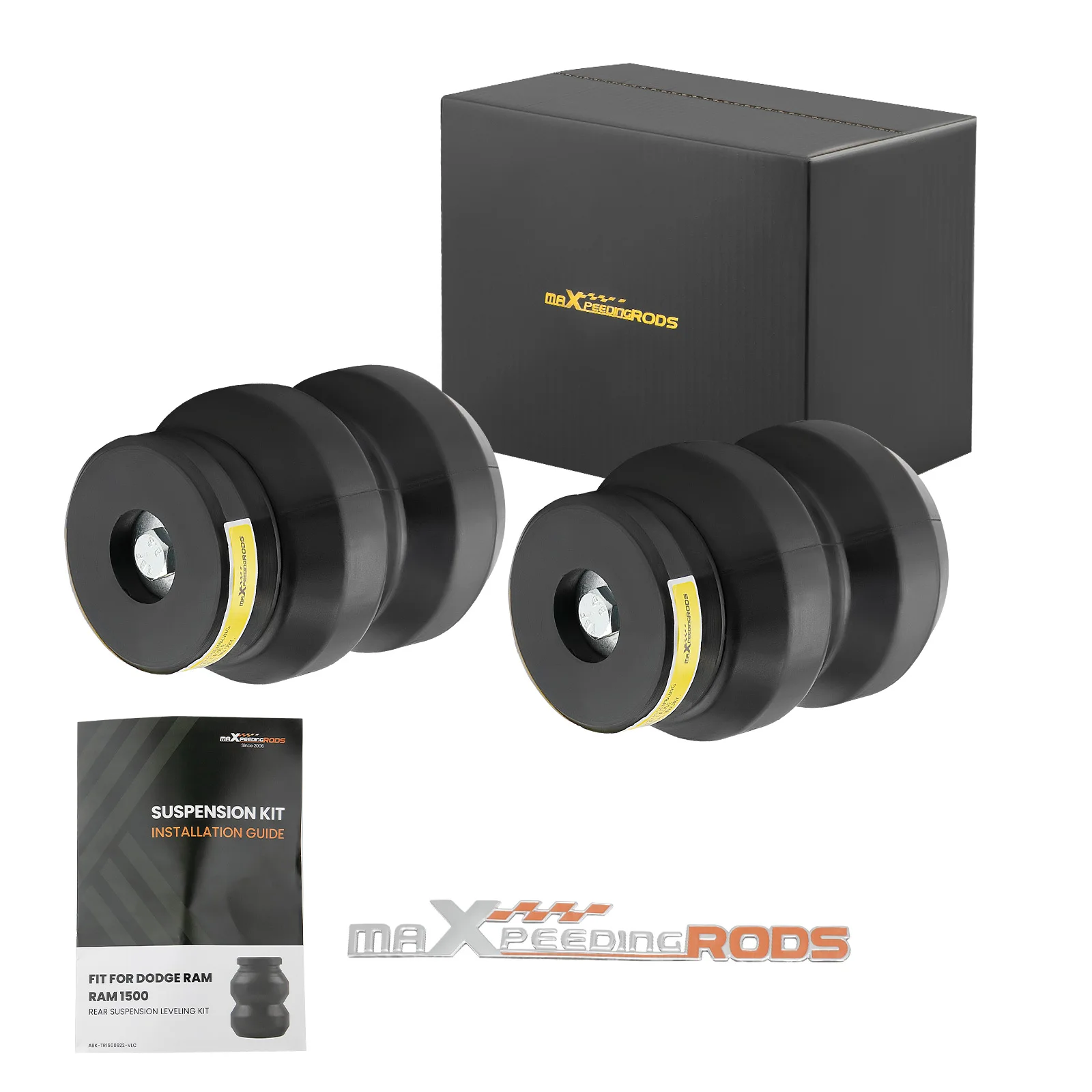 MaXpeedingrods Rear Suspension Helper Spring Kit For Dodge Ram 1500 2WD 4WD CREW CAB 2009-2023