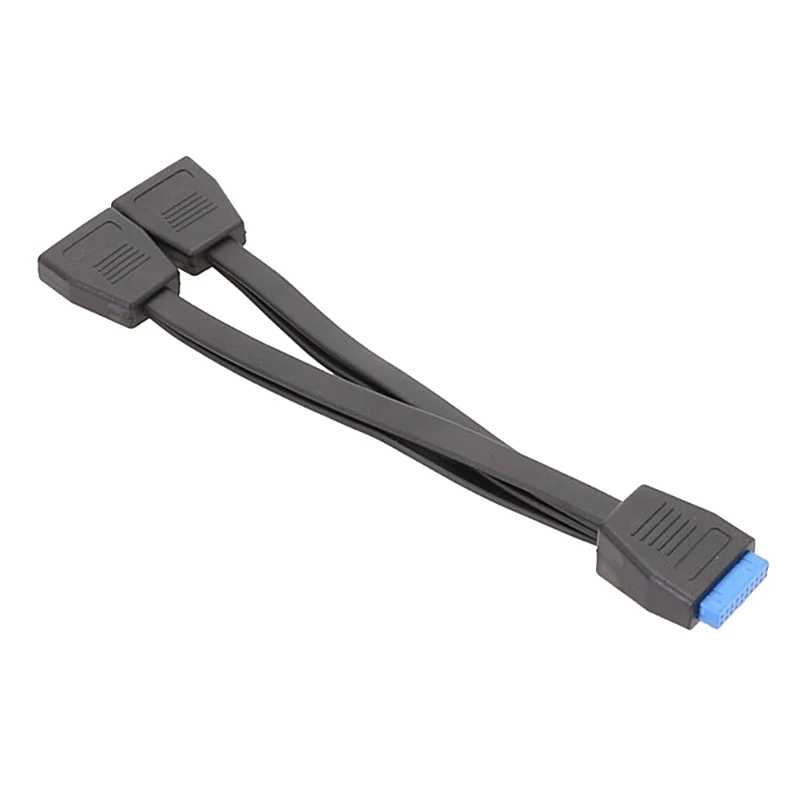 USB 3.0 19Pin/20Pin Splitter Cable for Motherboard Expansion Cable USB3.0 19Pin 1 to 2 Splitter 20CM