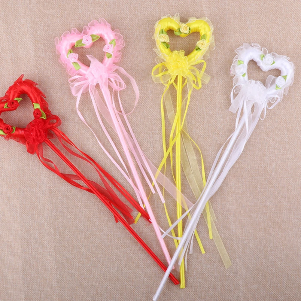 

3 Pcs Fairy Wand Girls Wands Toys Butterfly Cute Party Pentagram Sticks Decorate