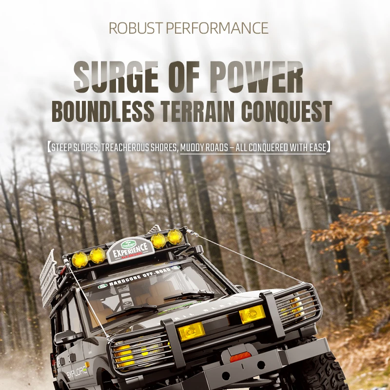 مقياس اكتشاف سيارة الطرق الوعرة RC عملي تمامًا مع شارات السباق التفاعلية لعلبة التروس عن بعد