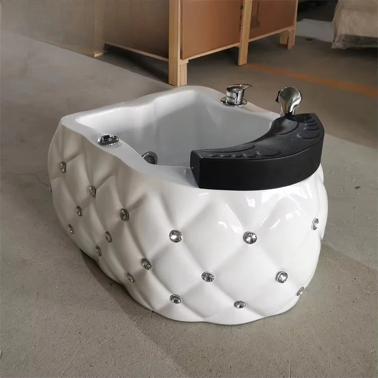 Kisen Multi-functional Portable Foot Tub Pedicure Bowl with Pipe Foot Spa Basin for Nail Salon
